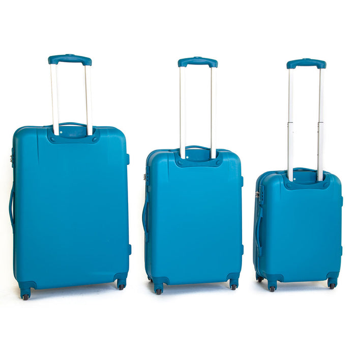 Set 3 Valigie Trolley Rigide in ABS 4 Ruote TSA Ravizzoni Jazz Blu