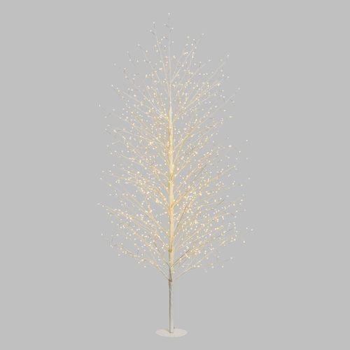 Albero rami bianco 110x200 cm con led