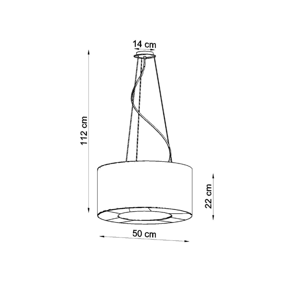 Lampada a sospensione tonda nera Ø50 5xE27 JOVIAN Pure Lume