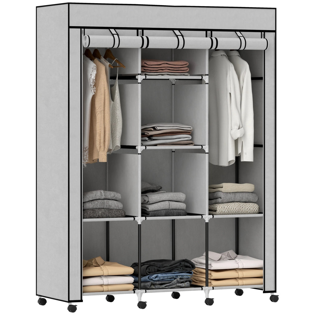 Armadio Guardaroba ¨C zephmum ¨C Grigio 90x51x200
