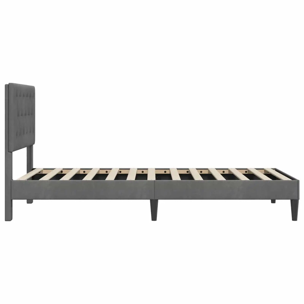 Struttura del letto Grigio Scuro 90 x 200 cm Velluto 42027638