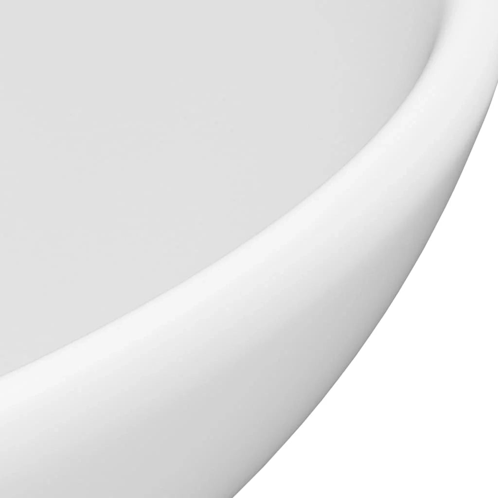 Lavabo rotondo di lusso per bagno lavabo da appoggio lavabo lavabo per cosmetici interno diametro 32,5 cm ceramica bianca opaca 02_0002707