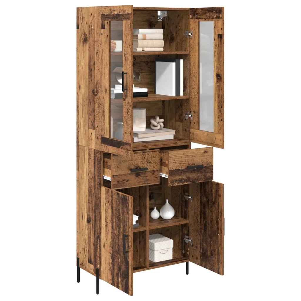 Credenza | Madia | Buffet da pranzo | Armadio da pranzo Legno vecchio 69,5 x 34 x 180 cm Legno multistrato