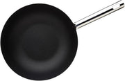 Wok da 24 cm con rivestimento antifiamma e acciaio carbonio nero