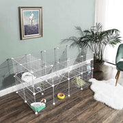 Recinzione per animali - Casetta per conigli - Gabbia per hamster - Gabbia per cavia - Recinzione per animali - Ingresso argentato - Stalla a gabbia - Animali domestici