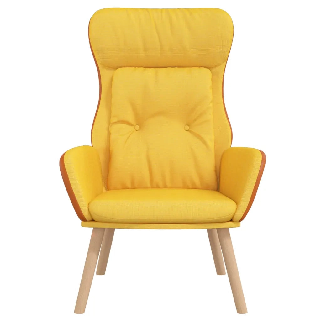 Poltrona Rilassante Giallo Senape in Tessuto e PVC 341308