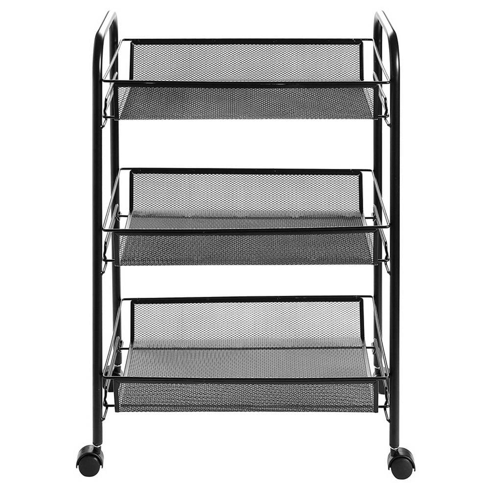 Valora SCAFFALE DA CUCINA MOBILE SU RUOTE Contenitore compatto 3 ripiani