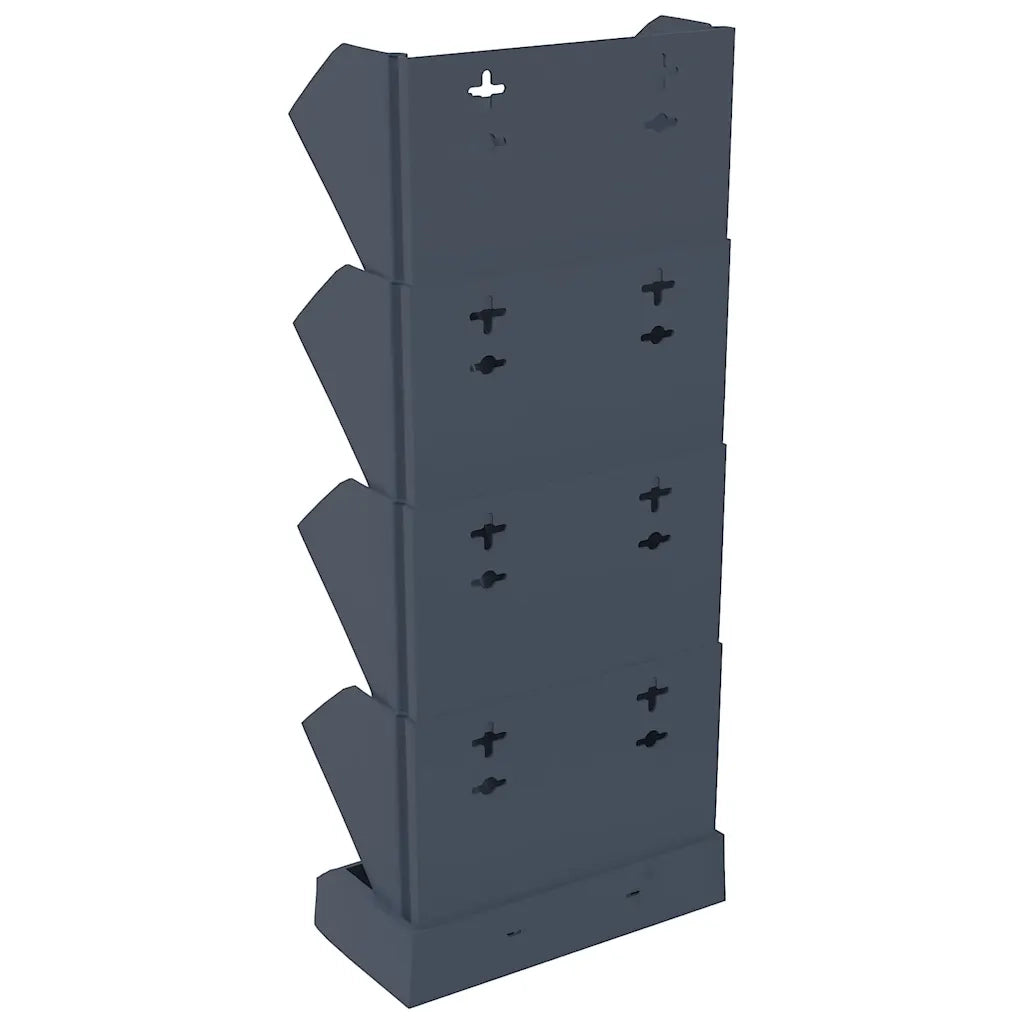 Set per Piante Giardino Verticale 4 pz-Fioriera da Giardino Antracite Polipropilene