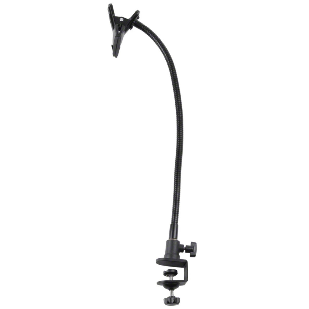 Walimex Collo d'oca - 600 x 130 x 130 mm - distanza di serraggio circa 3,5 cm - con filettatura da 1/4", raccordo, supporto per morsetto e clip da studio - Accessori per fotografia Studio