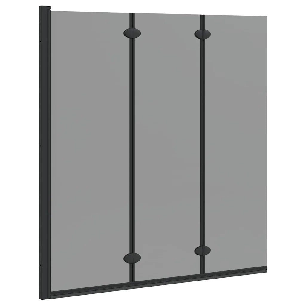 Involucro Doccia Nero 130 x 138 cm Vetro ESG e Alluminio CFW5554025