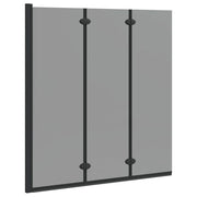 Involucro Doccia Nero 130 x 138 cm Vetro ESG e Alluminio CFW5554025
