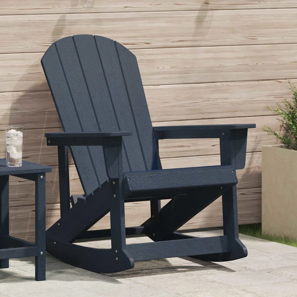 Poltrona a dondolo Adirondack Blu navy 92 x 73,5 x 92 cm HDPE CFW1800534