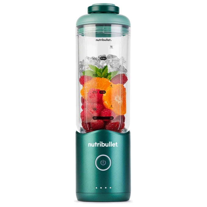 Nutribullet Flex frullatore portatile 590 ml, ricarica USB-C, tritaghiaccio, lame acciaio inox, lavabile in lavastoviglie, arancione