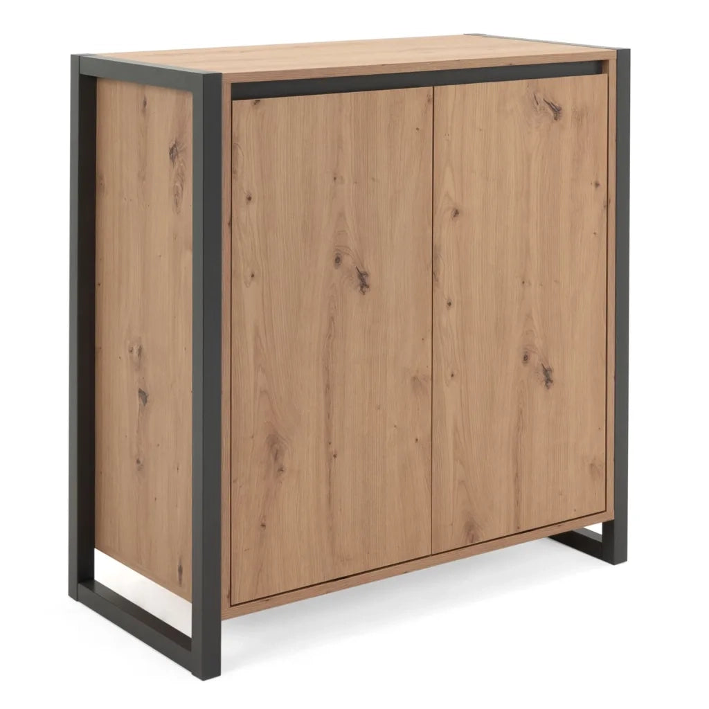 Finori Credenza Denver 1 Rovere Artigianale e Grigio Antracite 441178