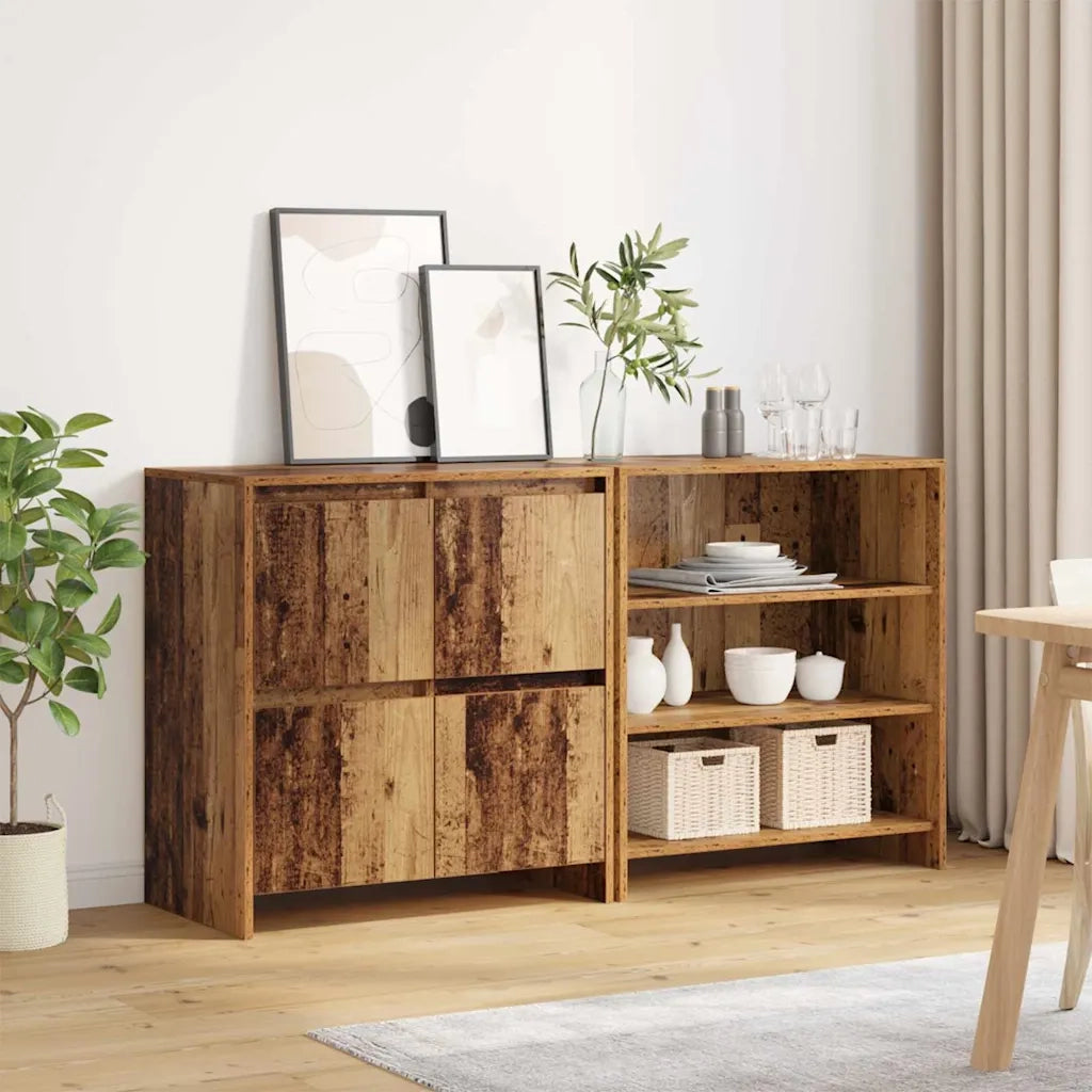 Credenza 2 pcs Legno vecchio 70 x 41 x 75 cm Legno multistrato
