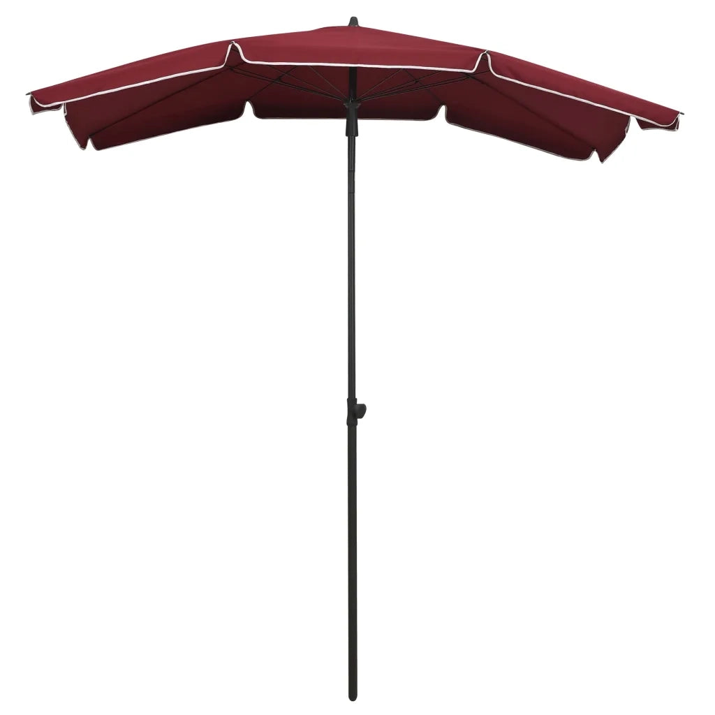 Ombrellone da Giardino-Ombrello da Balcone con Palo 200x130 cm Rosso Bord¨°