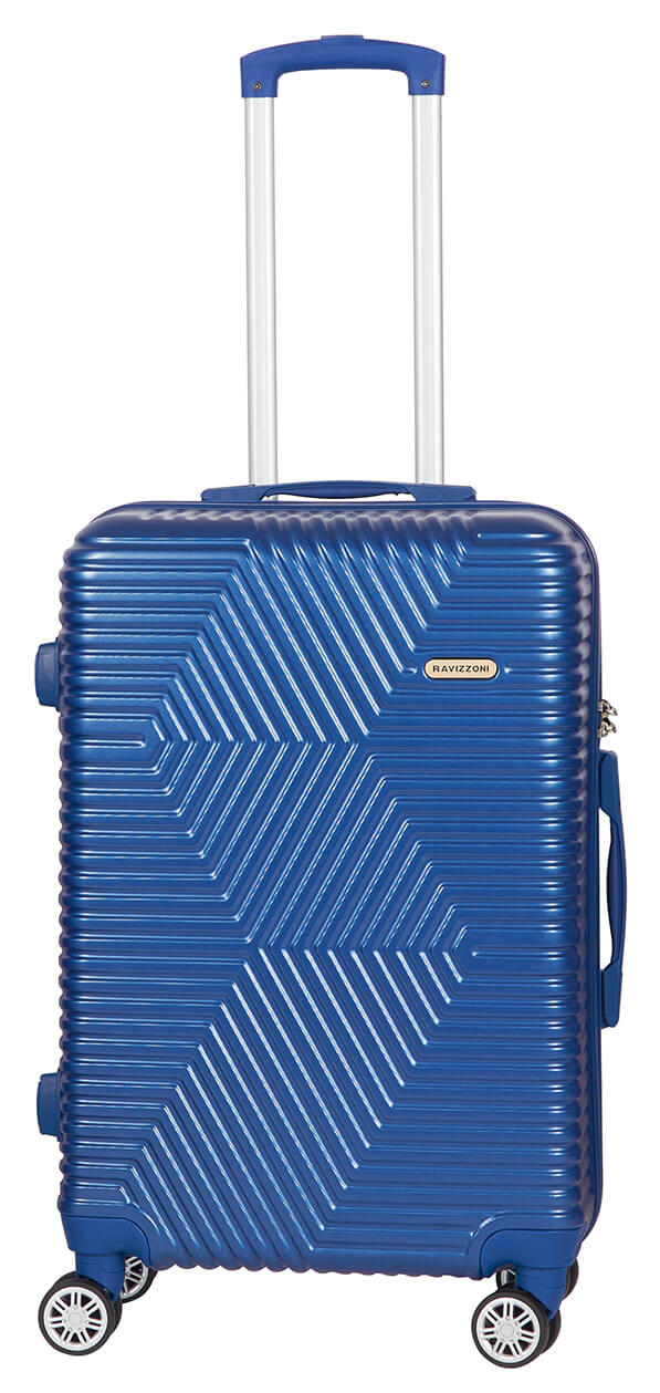 Trolley Valigia Media Rigido in ABS 4 Ruote TSA Ravizzoni Haiti Blu