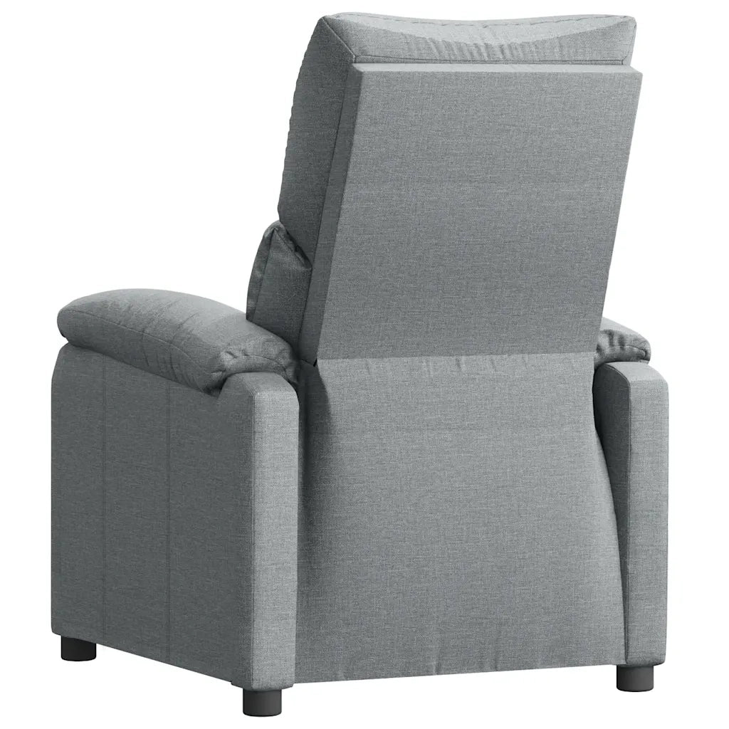 Divano Sedia-Poltrona Reclinabile in Tessuto Grigio Chiaro 952233