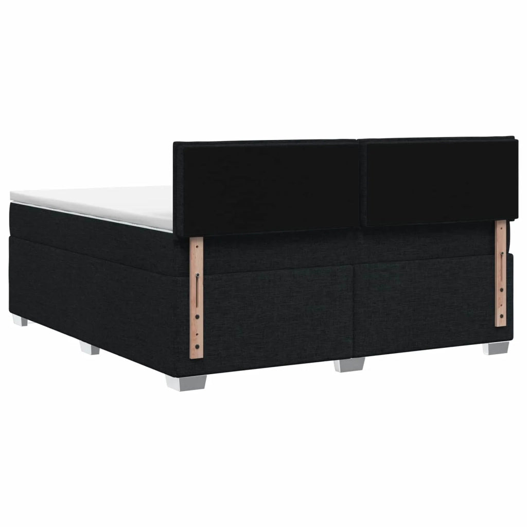 Letto box spring con materasso Nero 140 x 200 cm Tessuto 3450490
