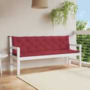 Cuscini per Panca 2 pz Rosso Vino 200x50x7 cm in Tessuto Oxford 315049