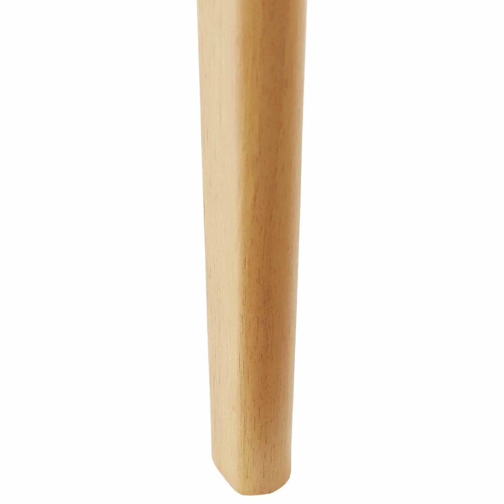 Sedia da pranzo 2 pcs Naturale e chiaro Legno di gomma solido 42020404