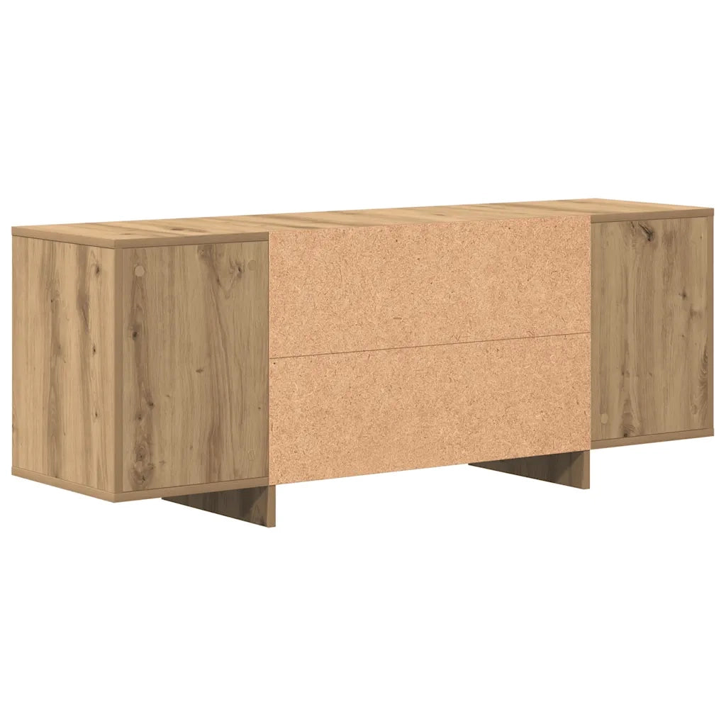 Mobile TV Rovere Artigianale 130x35x50 cm in Legno Multistrato