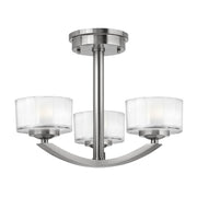 Lampada a Soffitto Industrial 2 Luci Tyr In Acciaio Nero Paralumi A Gabbia