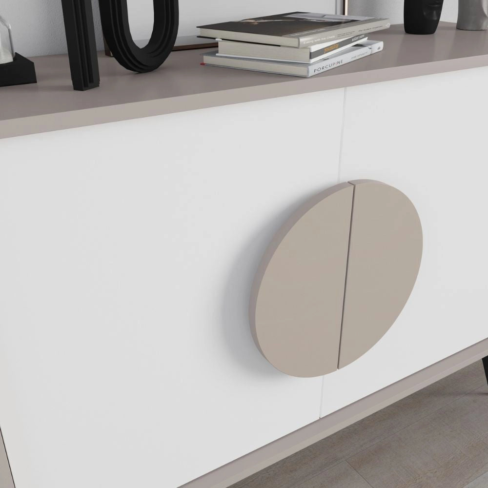 Madia 2 Ante 110x35,6x82 cm in MDF Gora Light Mocha