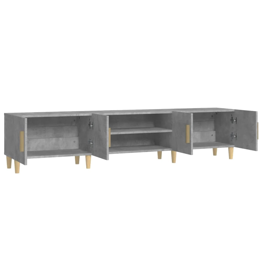 Mobile TV multimediale mensola TV credenza TV sala da pranzo soggiorno camera da letto 180 x 31,5 x 40 cm legno ingegnerizzato grigio 02_0026094