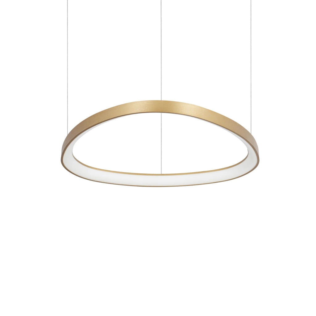 Lampada A Sospensione Gemini 1 Luce Led Integrato Ottone 47W 4000K Ip20