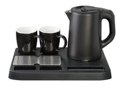 Set bollitore elettrico 4 pezzi- Nero  0,8 litri  Acciaio inox a doppia parete