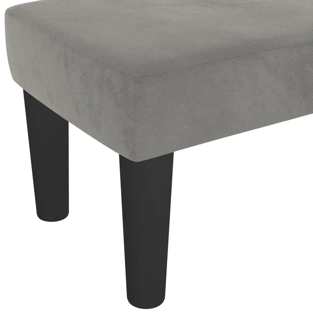 Panca Grigio Chiaro 100x30x30 cm in Velluto CFW2191030