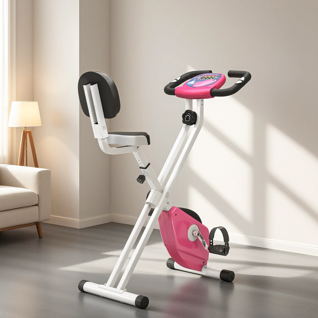 Cyclette Pieghevole Magnetica da Casa ¨C Zephmum ¨C Rosa 43x97x109cm