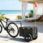 CARRELLO RIMORCHIO BICI CARGO 65L NERO in plastica e acciaio
