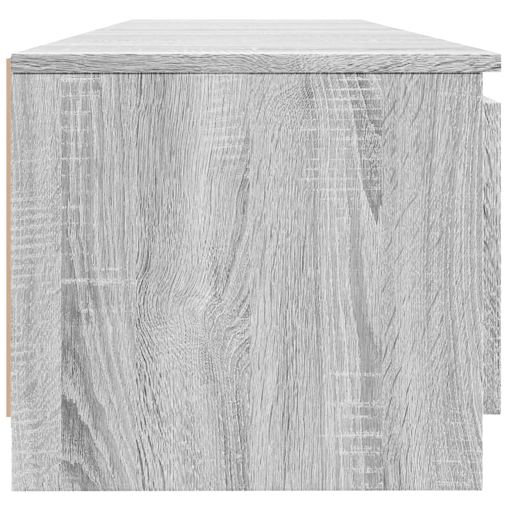 Mobile TV multimediale mensola TV credenza mobile TV sala da pranzo soggiorno camera da letto con luci LED Sonoma 140 x 40 x 35,5 cm grigio 02_0026806
