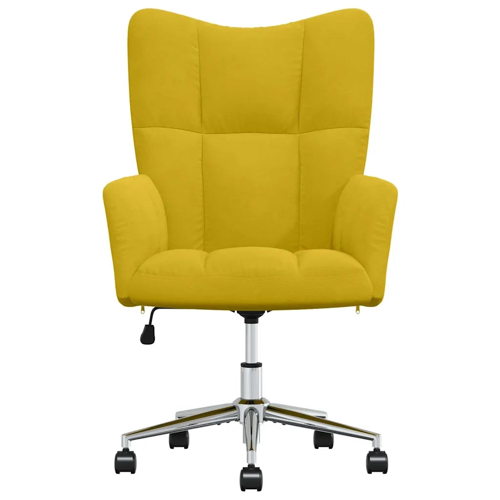 Divano Sedia-Poltrona Relax Giallo Senape in Velluto 347856