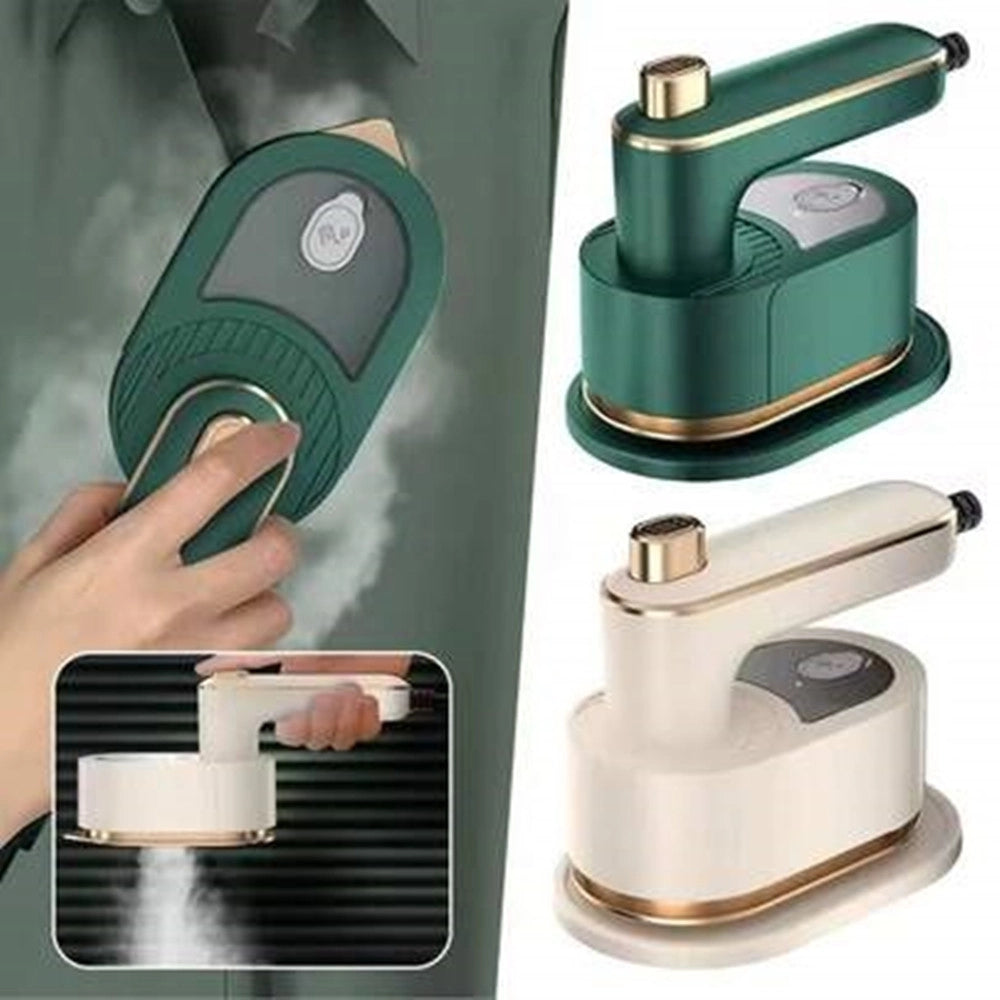 Trade Shop - Mini Ferro Da Stiro Elettrico Portatile Pieghevole Stiratura A Secco Vapore Per Viaggi -