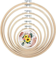 Impostino per cucito - cerchi per cucito rotondi 13 cm 15 cm 16 cm 18 cm 20 cm - cucito a rilievo - telaio per cucito in bambù - anello per cucito in legno - cucito da fare da soli.