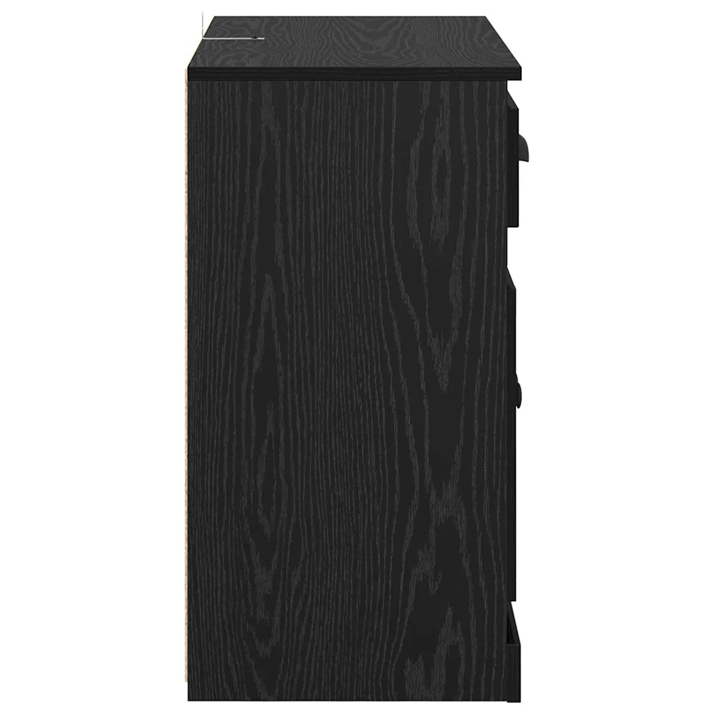 Credenza | Sideboards con cassetto 2 pcs Rovere Nero 70 x 35,5 x 67,5 cm