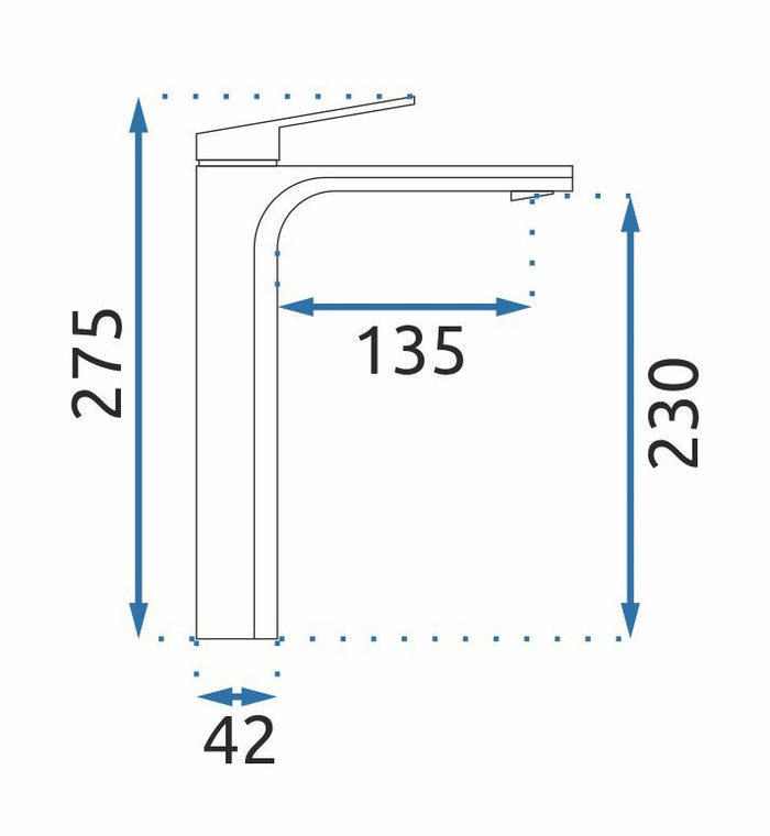 Rubinetto Da Lavabo Rea Marco Brush Gold High