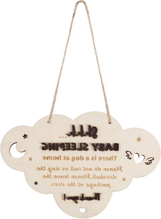 Bord per lettino da esterno 23x15,5cm, hanger per porta in legno, decorazione per camera da letto dei bambini