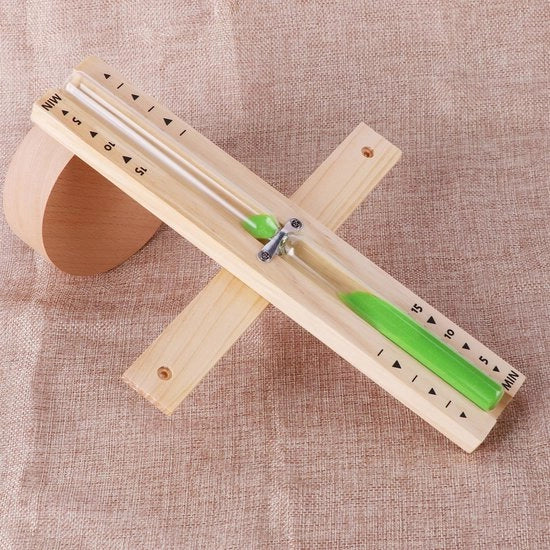 Sauna Zandloper a Rotazione con Sabbia Bianca, Resistente al Calore, Adatto per Sauna e Camera SPA - verde
