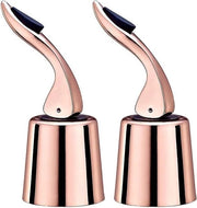 Stopper per bottiglia di vino in silicone, conservere il vino decorativo, tappo di vino riutilizzabile, stopper di vino senza perdite, 2 pezzi - mantiene il vino fresco