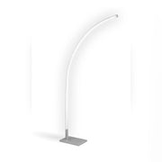 Piantana in Metallo Bianco con Finitura in Alluminino Cm. 70 x 24 x 192h