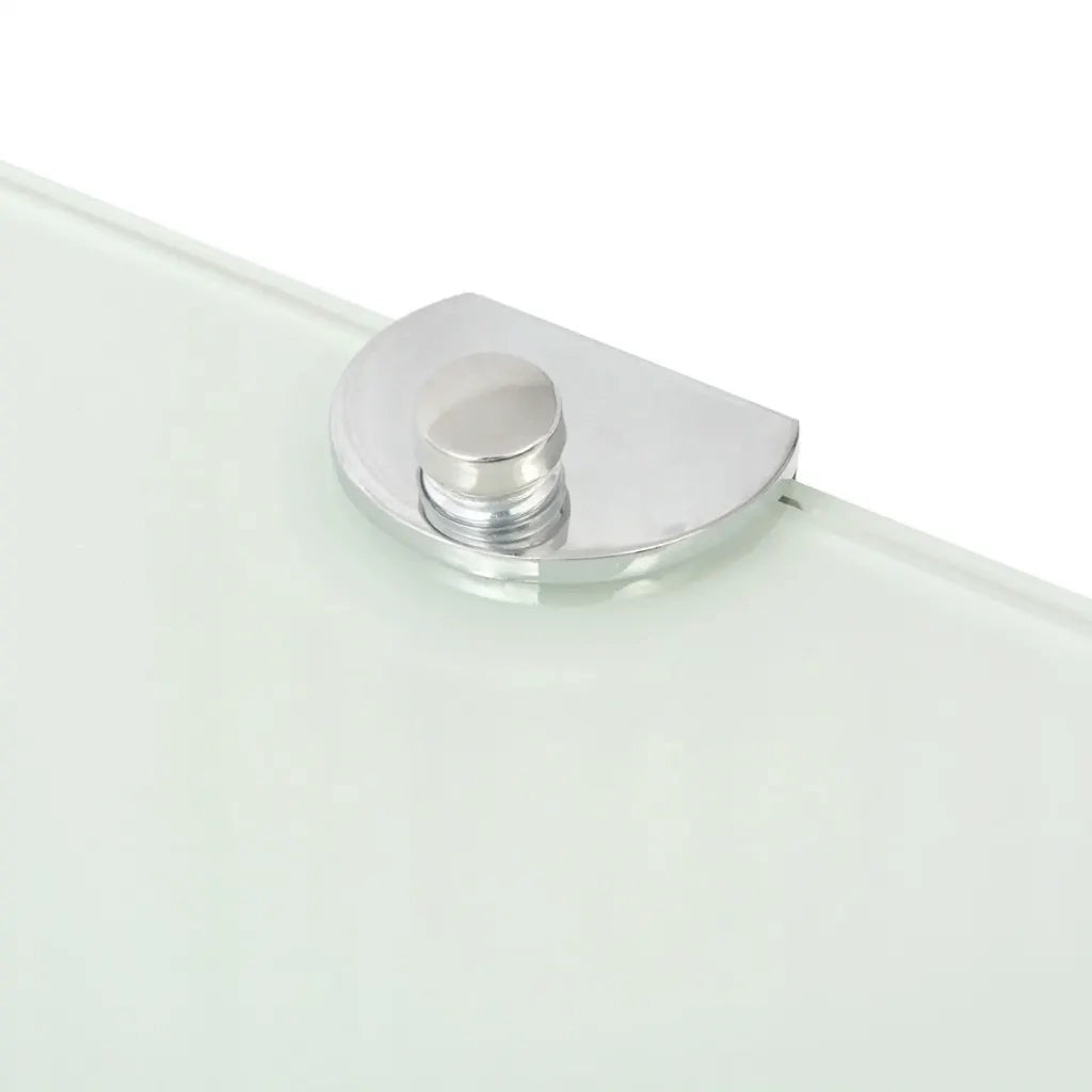 Mensola | Ripiano | Scaffale Angolare con Supporto in Cristallo Vetro Chiaro 25x25 cm