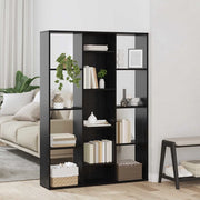 vidaXL Divider per stanze Rovere nero 100 x 24 x 140 cm