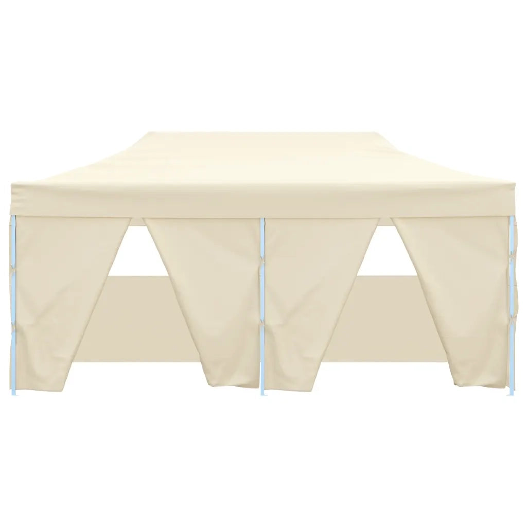 Gazebo Professionale Pieghevole con 4 Pareti 3x6m Acciaio Crema cod mxl 43242
