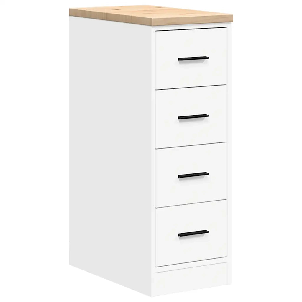 Armadietto da Garage Bianco 30x51x85 cm Legno Massello di Pino CFW6796223