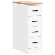 Armadietto da Garage Bianco 30x51x85 cm Legno Massello di Pino CFW6796223