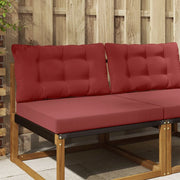 Cuscino per divano da esterno 2 pcs Rosso vino Poliestere